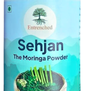 Entrenched Sehjan Moringa Leaf Powder | 100% Pure & Organic | Natural Energy Booster | Rich in Vitamins & Antioxidants | Supports Immunity & Overall Wellness – 200g